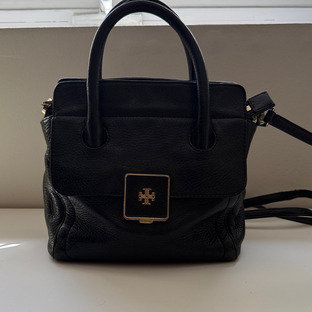 Tory Burch Black Leather Clara Bag